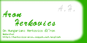 aron herkovics business card